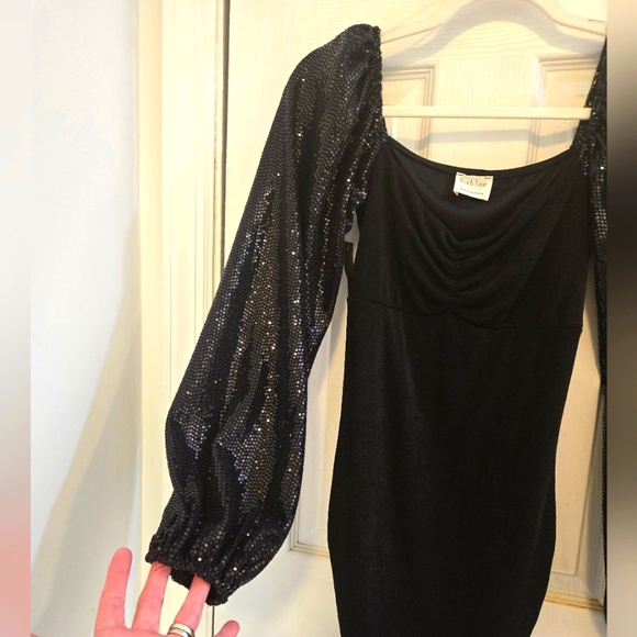 Peach Love NWT Black Dress Small - Picture 7 of 10